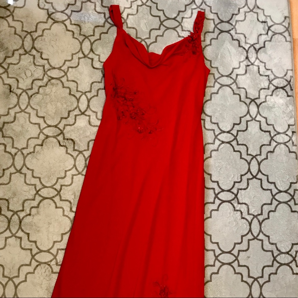 Evening red dress